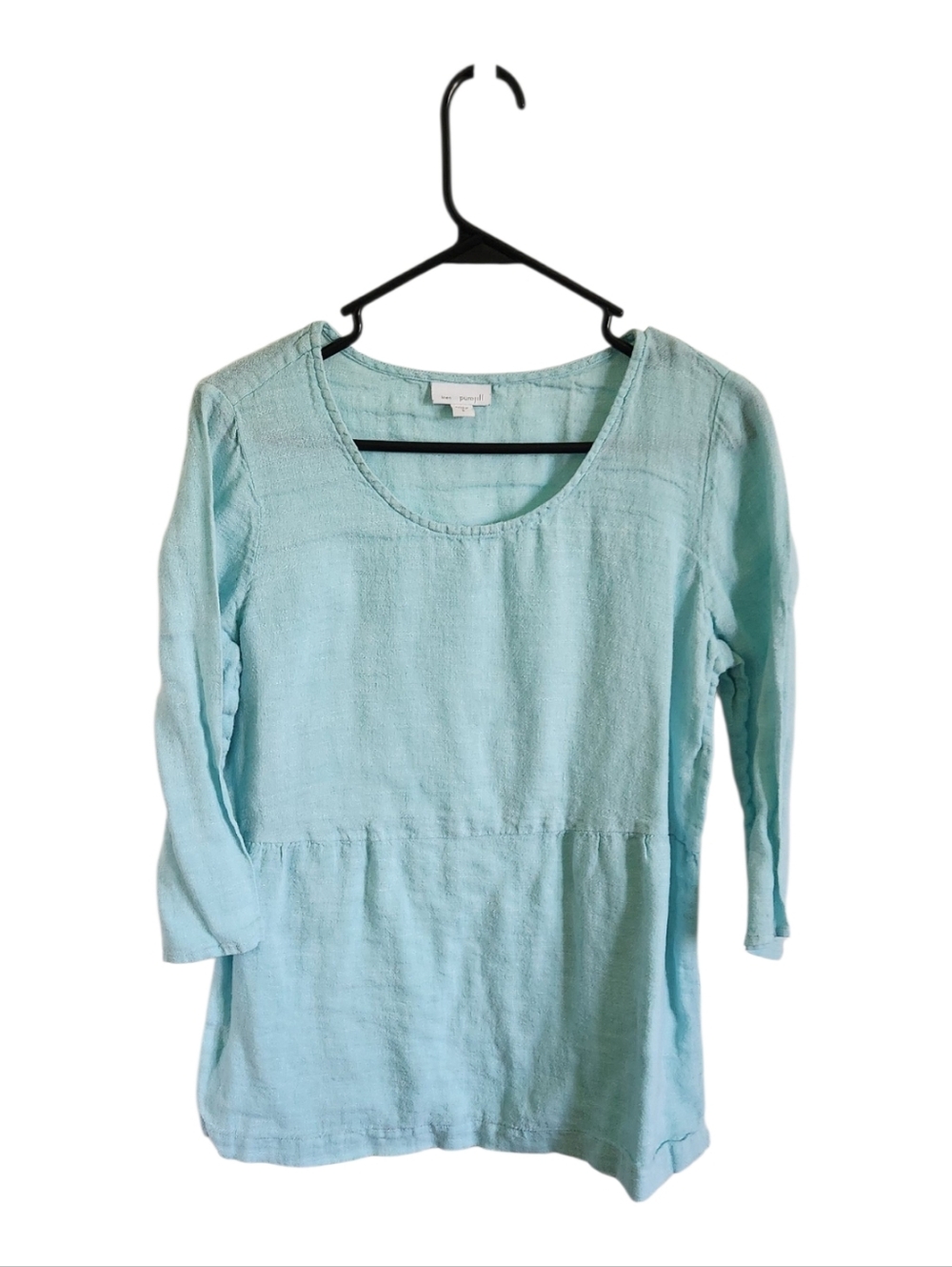 J.Jill PureJill Linen Blend Blue Popover Shirt Top Size Small